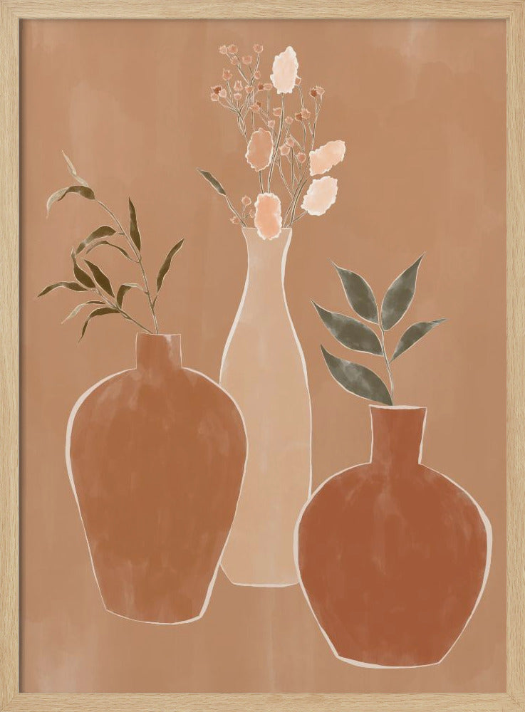 Set med blomvaser | Poster