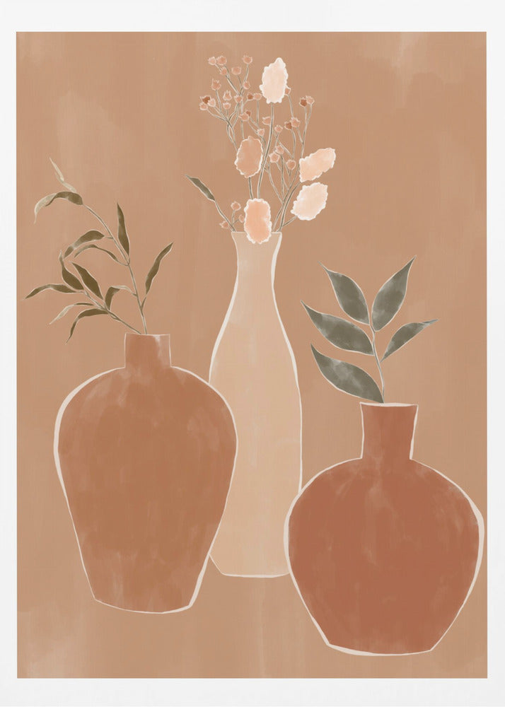 Set med blomvaser | Poster