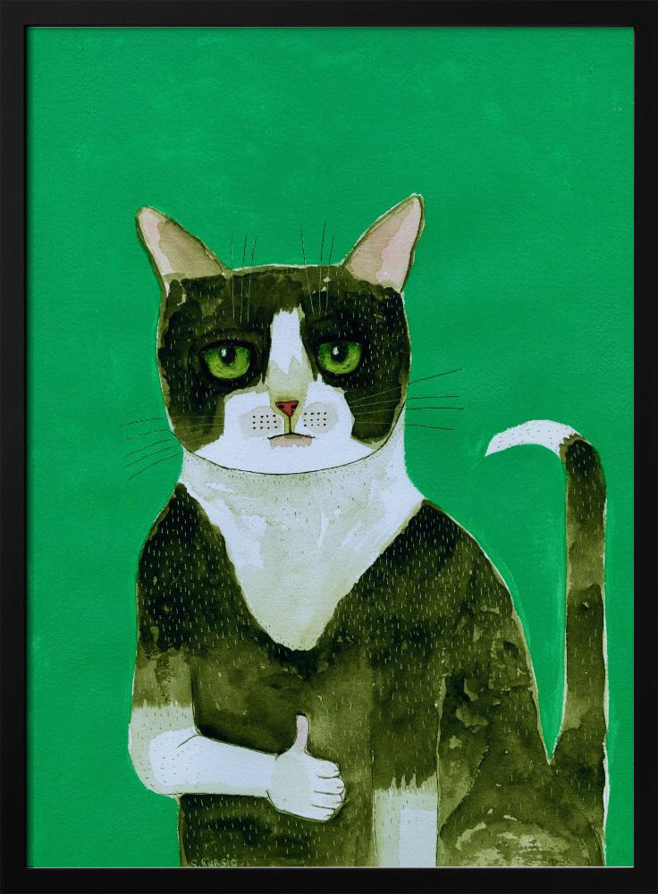 Smokingkatt med tummen upp | Poster