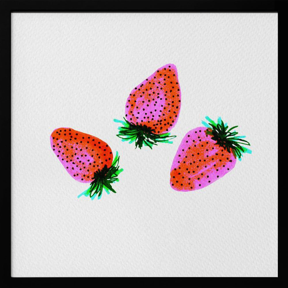 Rote Lavendel-Erdbeeren-Frucht | Poster - Kunstdruck