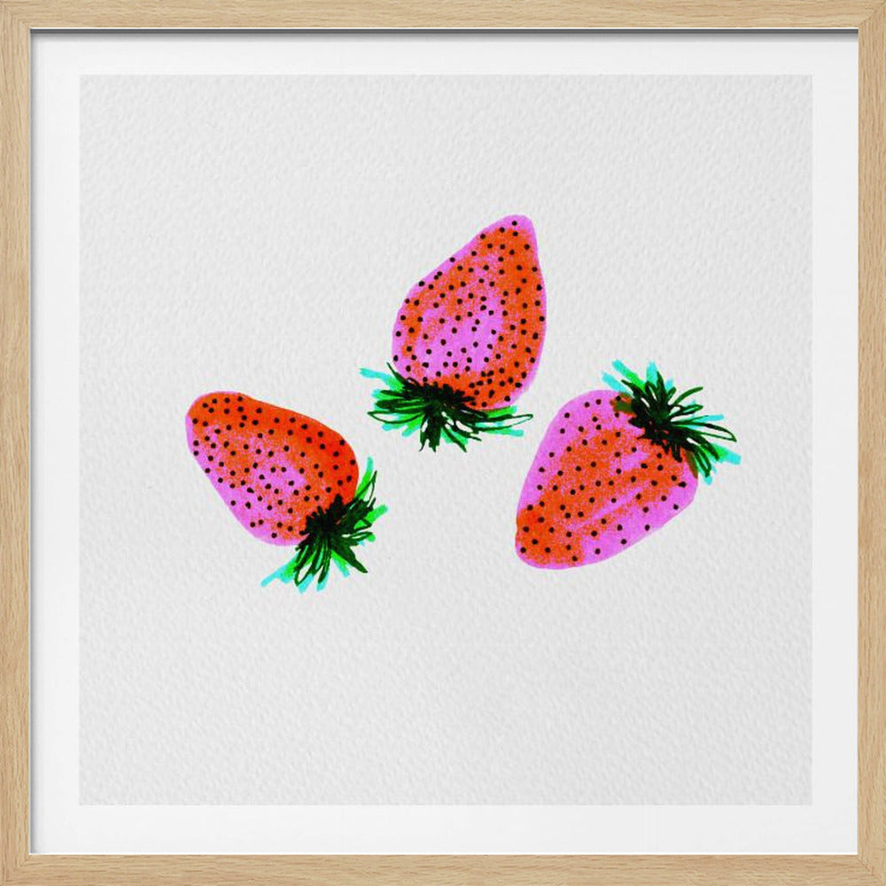 Rote Lavendel-Erdbeeren-Frucht | Poster - Kunstdruck