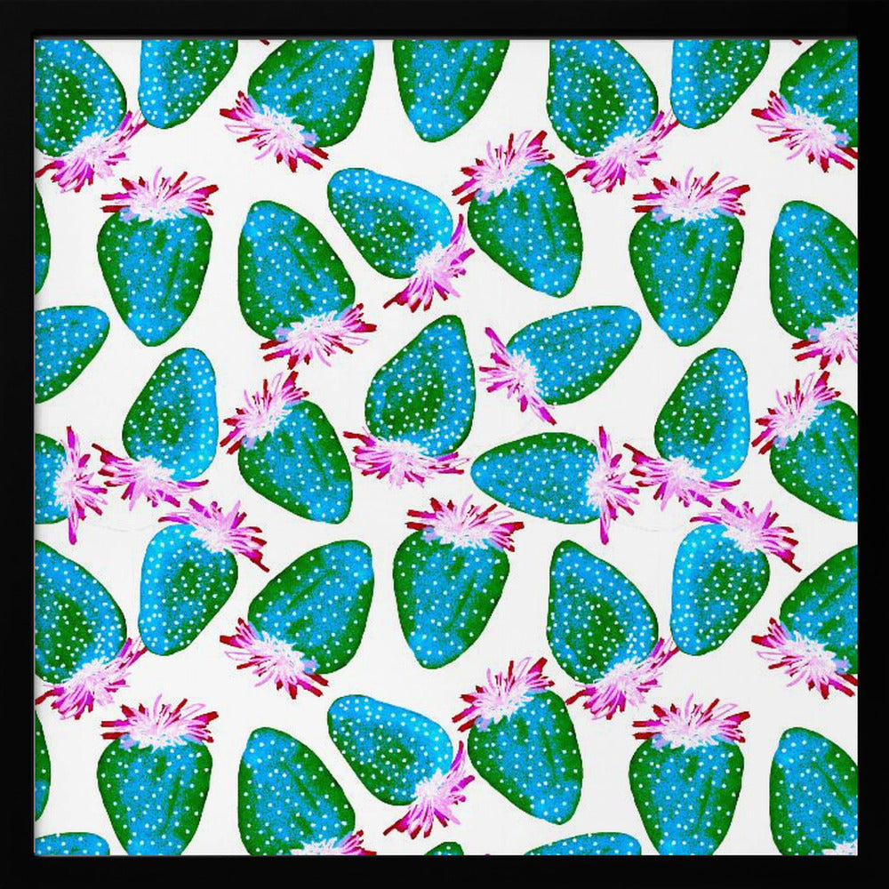 Blaugrüne Erdbeeren | Poster - Kunstdruck