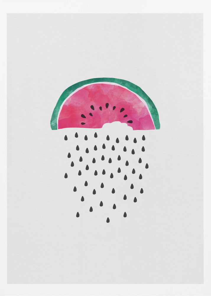 Wassermelonenregen | Poster - Kunstdruck