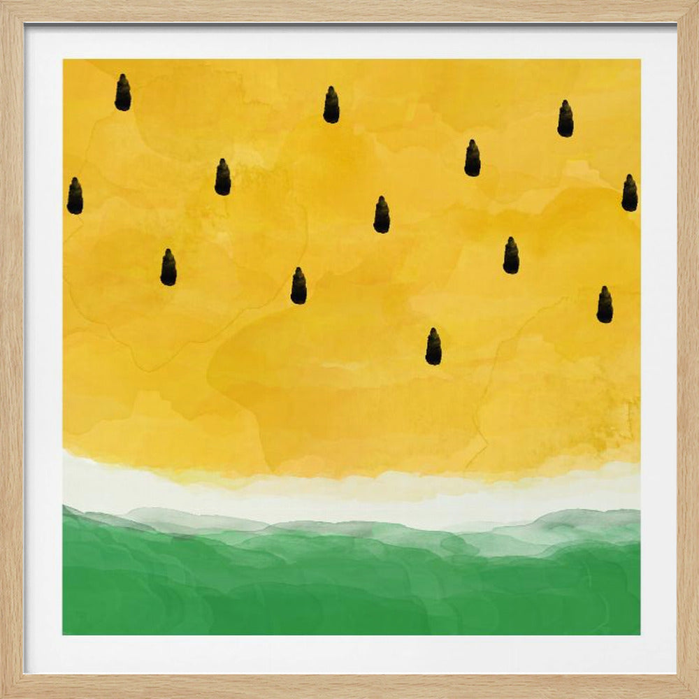 Gelbe Wassermelone | Poster - Kunstdruck