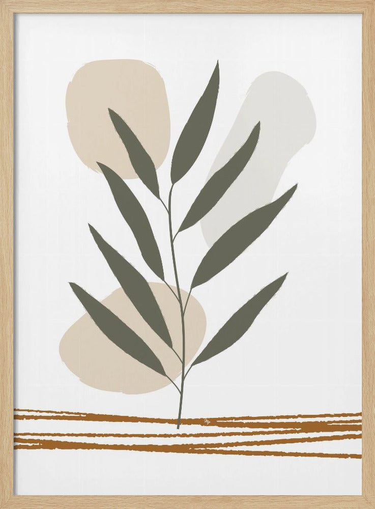 Stylized Green Leaves | Poster
