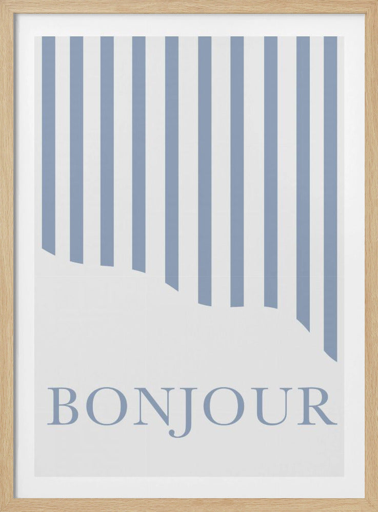 Bonjour Stripes | Affisch