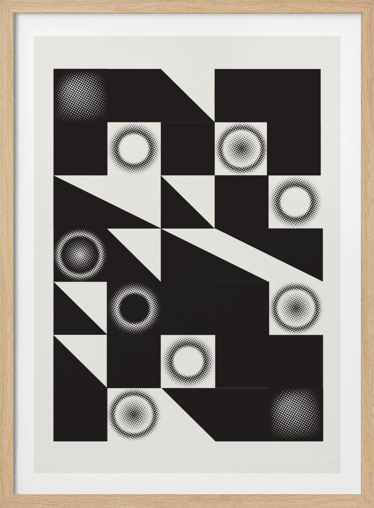 Kvadrater och trianglar i svart | Poster