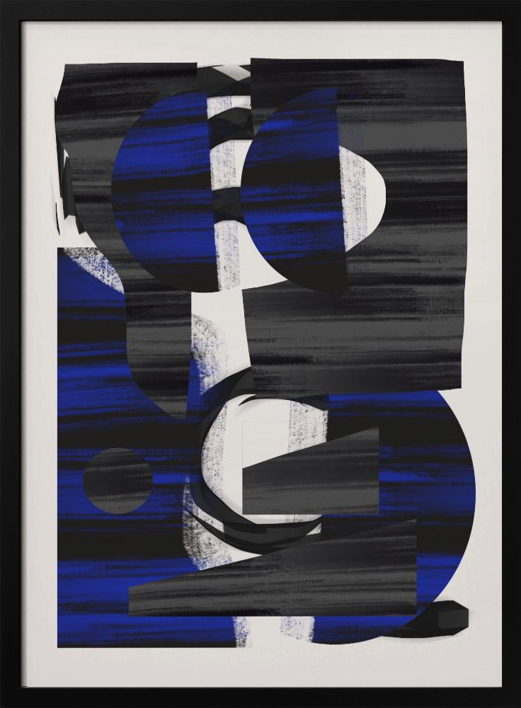 Abstrakt randigt minimalistiskt collage 28 | Poster