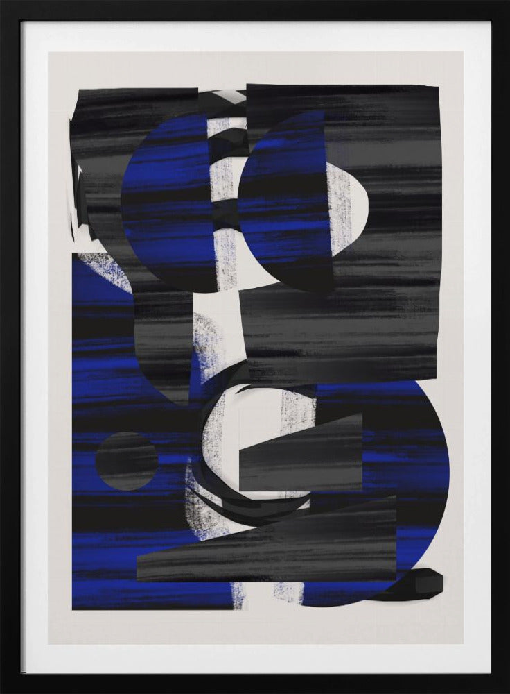 Abstrakt randigt minimalistiskt collage 28 | Poster
