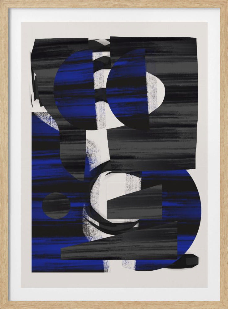 Abstrakt randigt minimalistiskt collage 28 | Poster