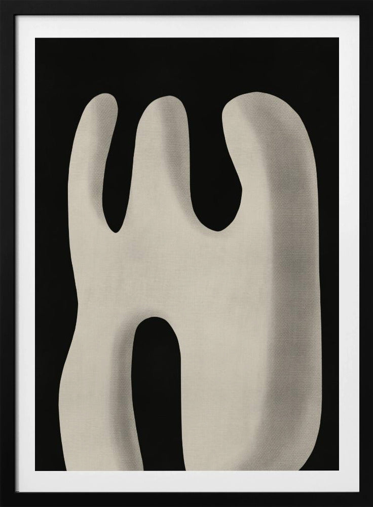 Abstract White Sculpture Scream | Poster