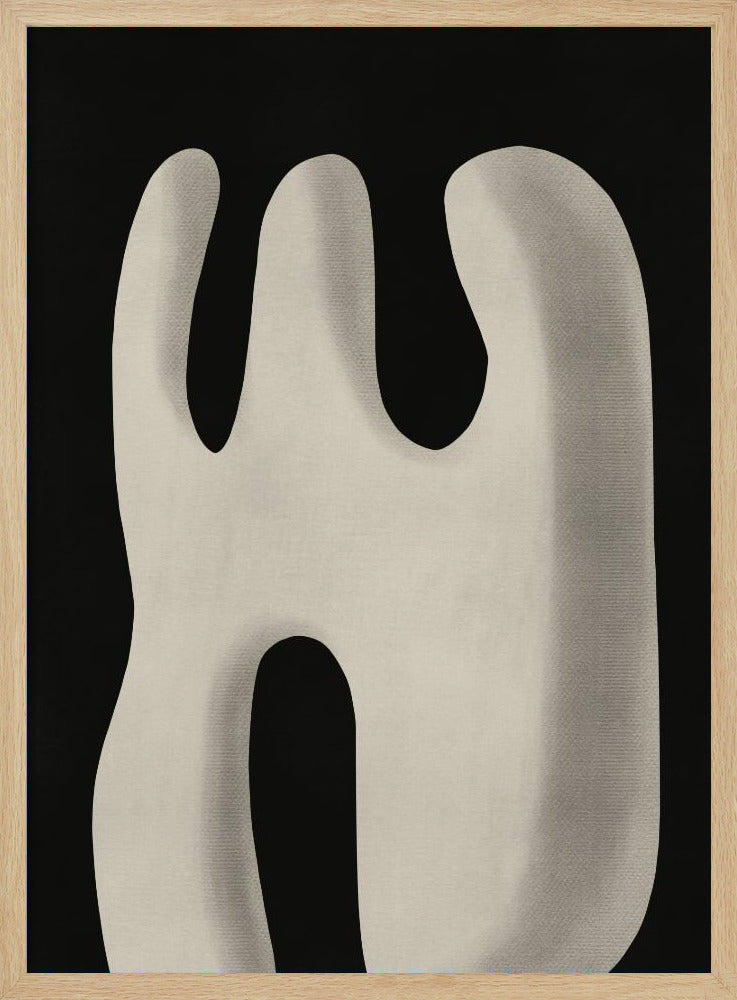 Abstract White Sculpture Scream | Poster