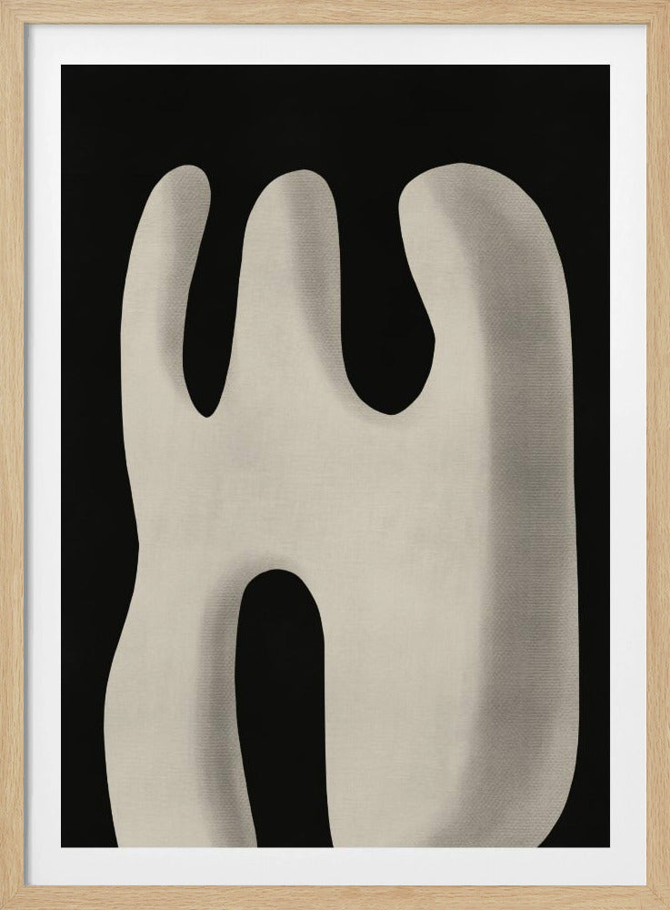 Abstract White Sculpture Scream | Poster