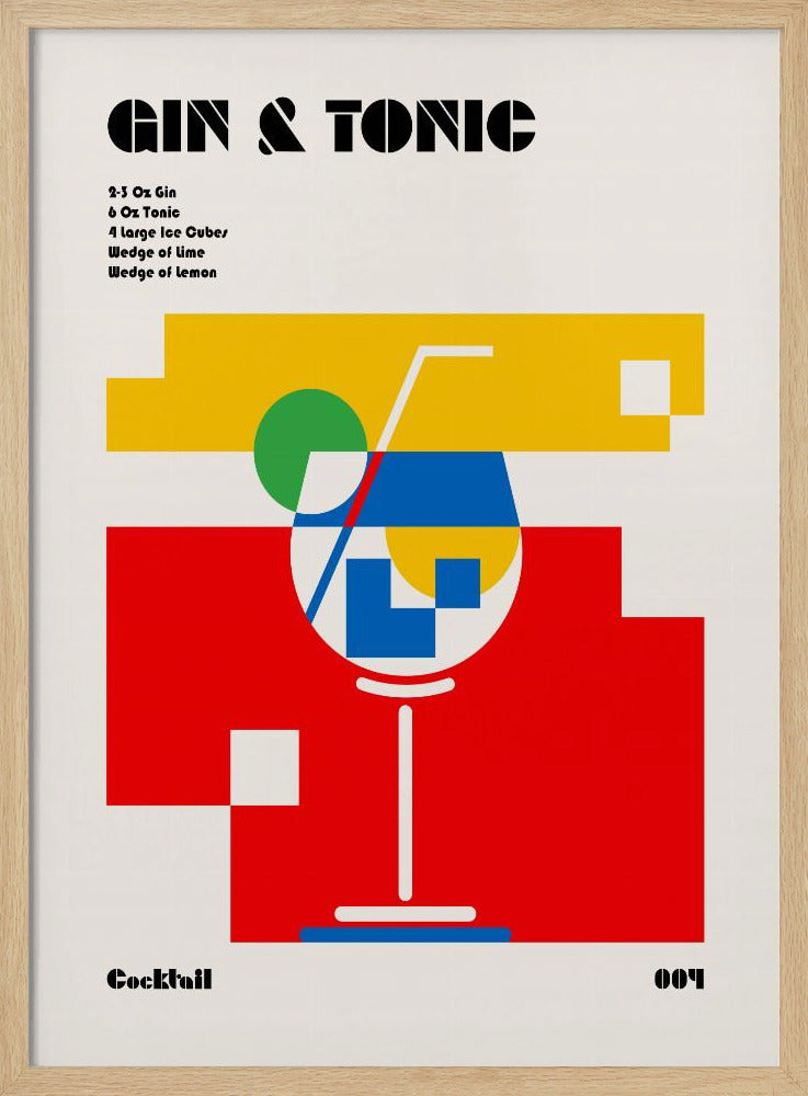 Gin &amp; Tonic Bauhaus Cocktail | Poster