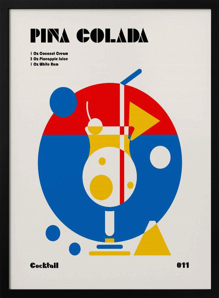 Piña Colada Bauhaus Cocktail | Poster
