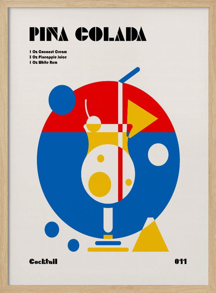 Piña Colada Bauhaus Cocktail | Poster
