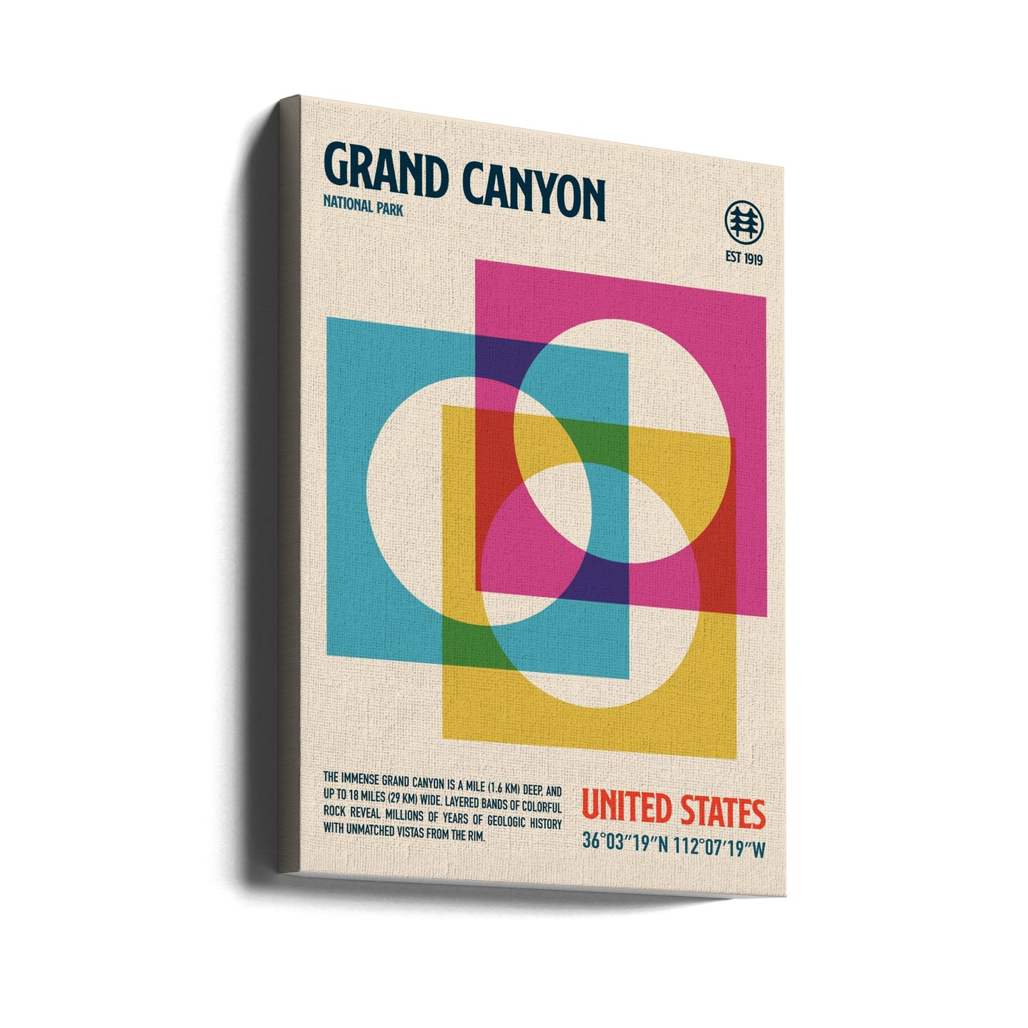 Reseposter för Grand Canyon nationalpark | Canvas