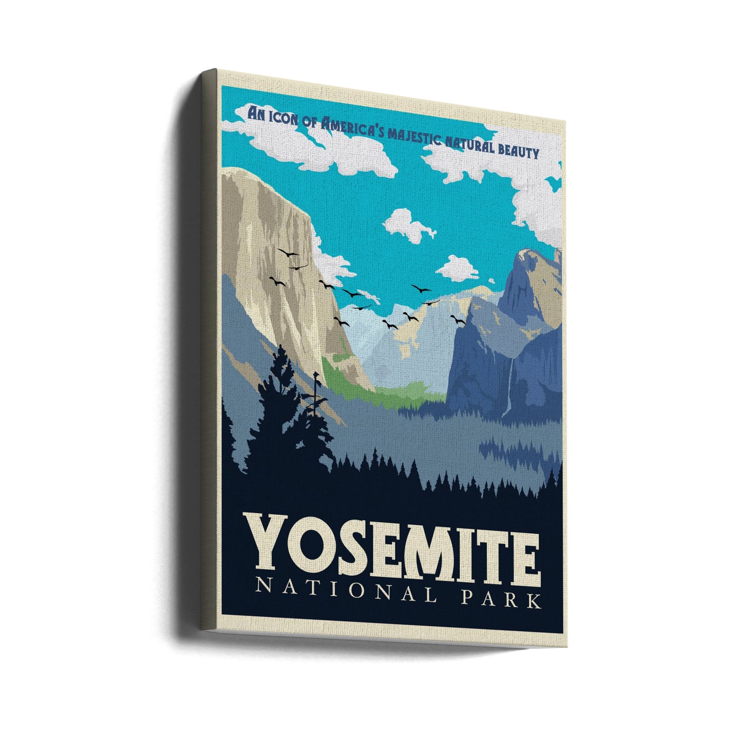 Reisedruck des Yosemite-Nationalparks | Leinwand-Bilder