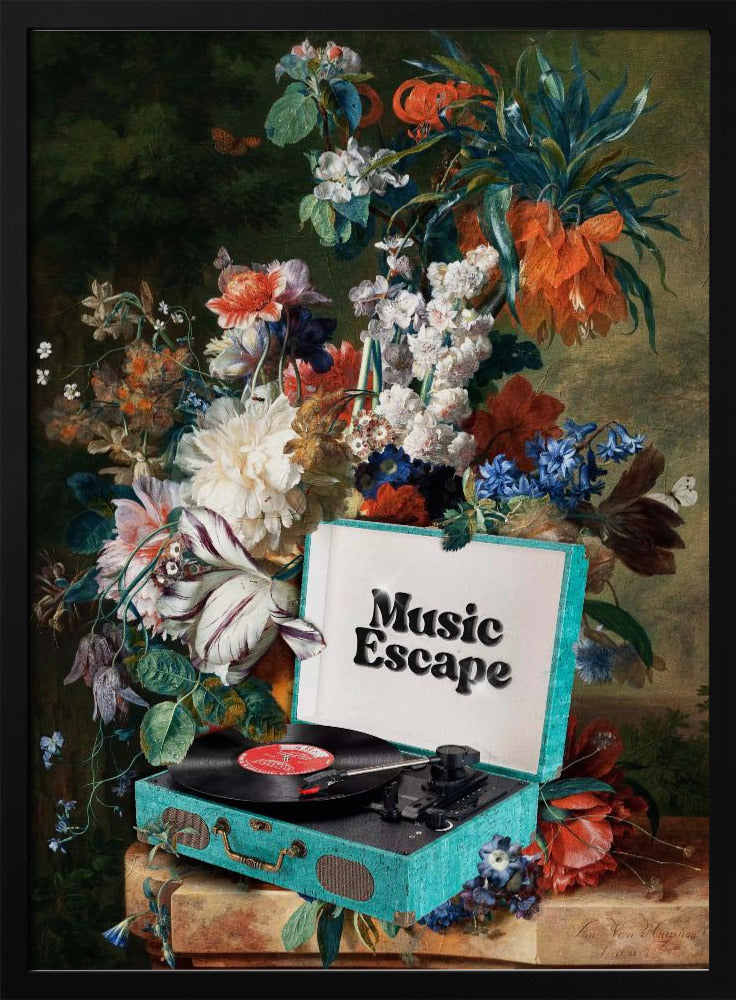 Musikalische Flucht | Poster - Kunstdruck