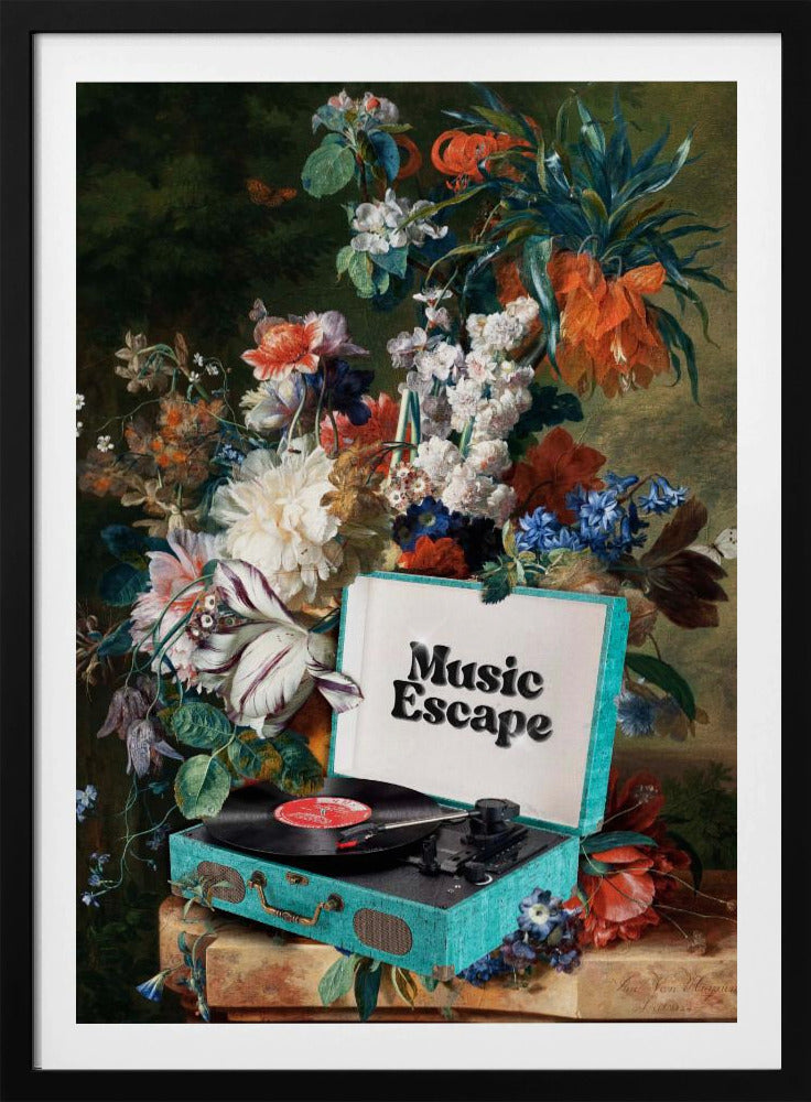Musikalische Flucht | Poster - Kunstdruck