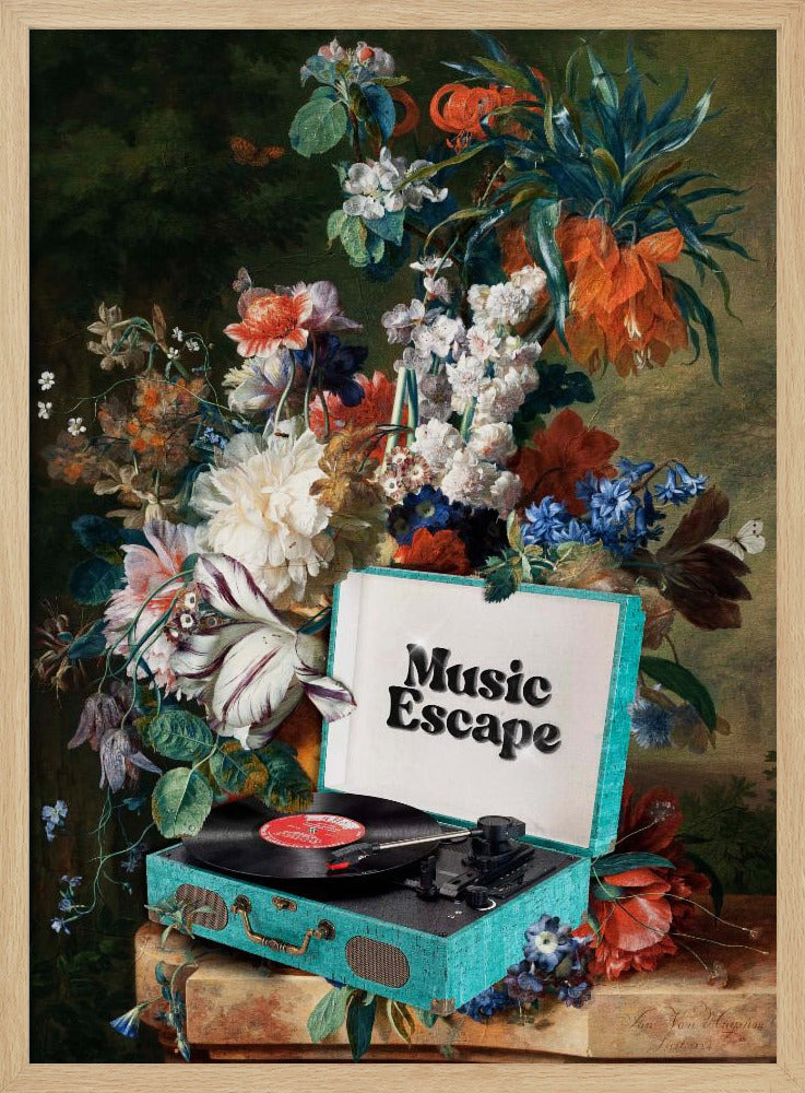 Musikalische Flucht | Poster - Kunstdruck