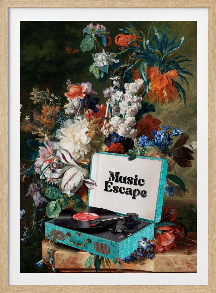 Musikalische Flucht | Poster - Kunstdruck
