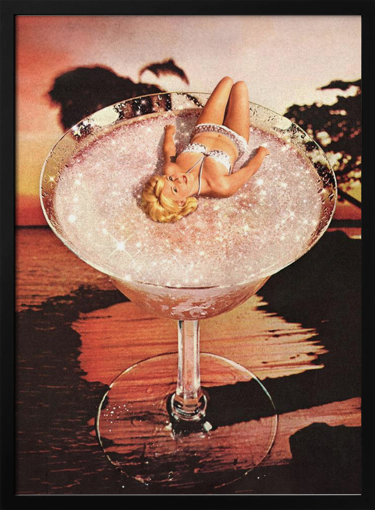 Glittriga rosa Margarita | Poster