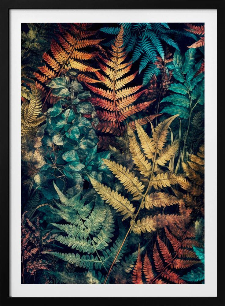 Vibrant Garden and ferns 4 | Poster