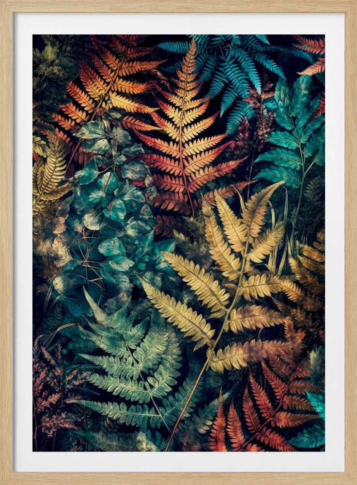 Vibrant Garden and ferns 4 | Poster
