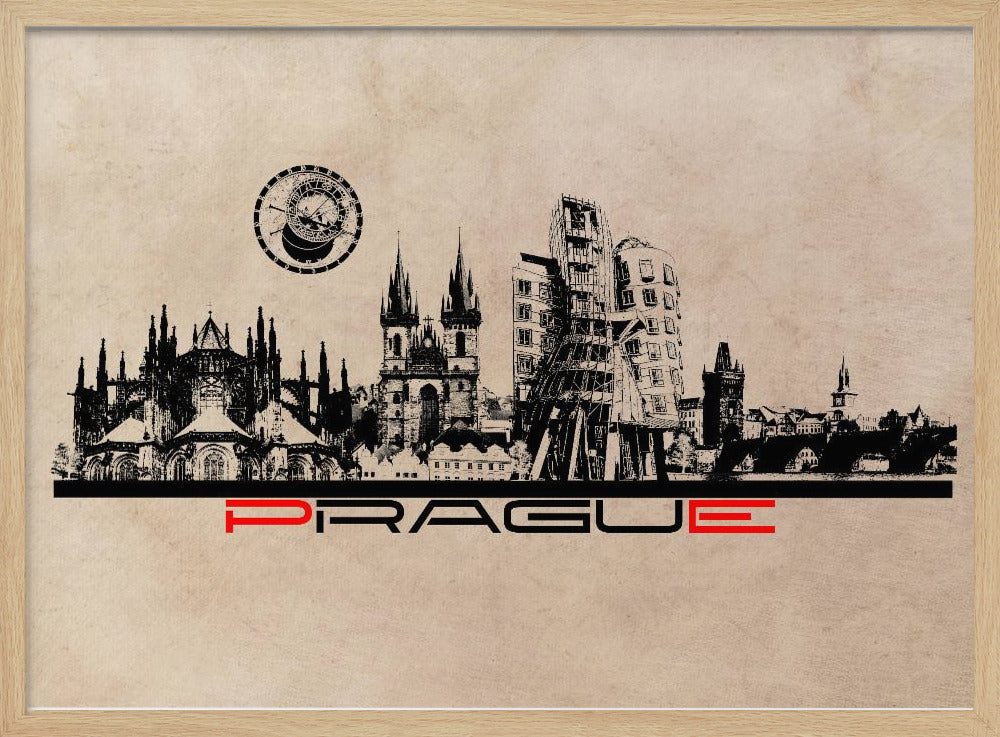 Prague Skyline City | Poster
