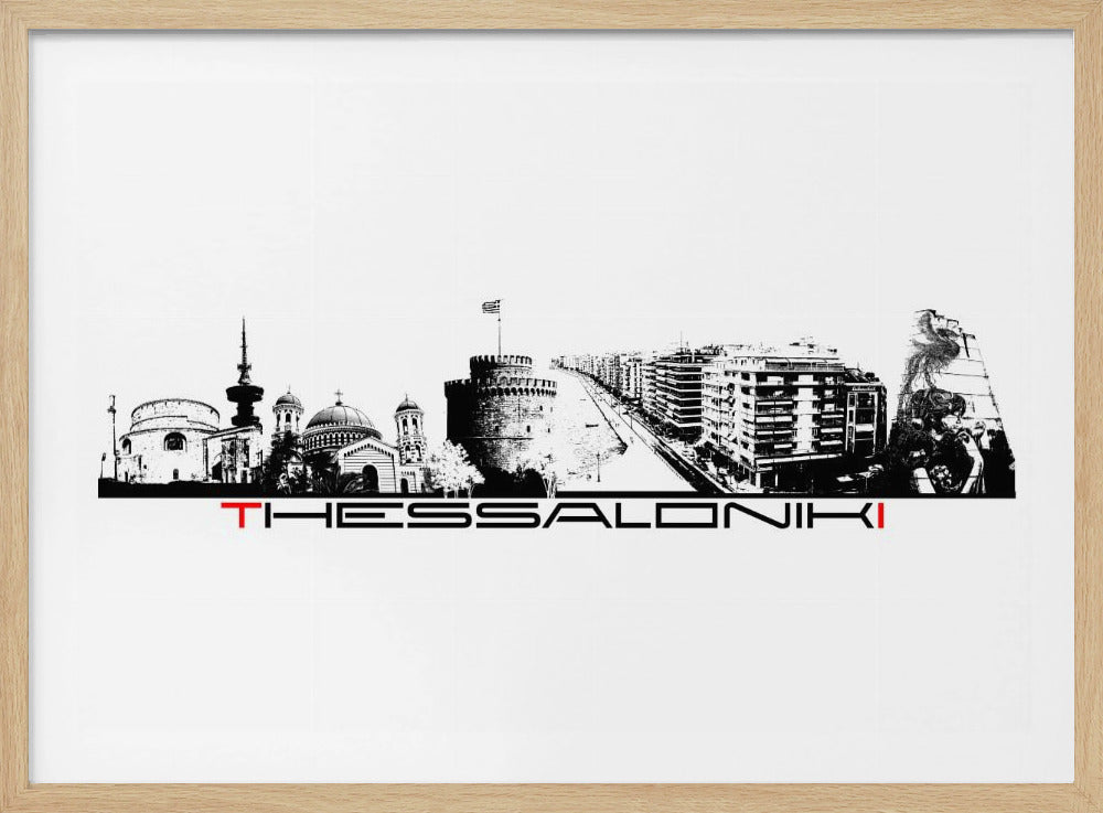 Thessaloniki Greece Skyline City Art (2) | Poster