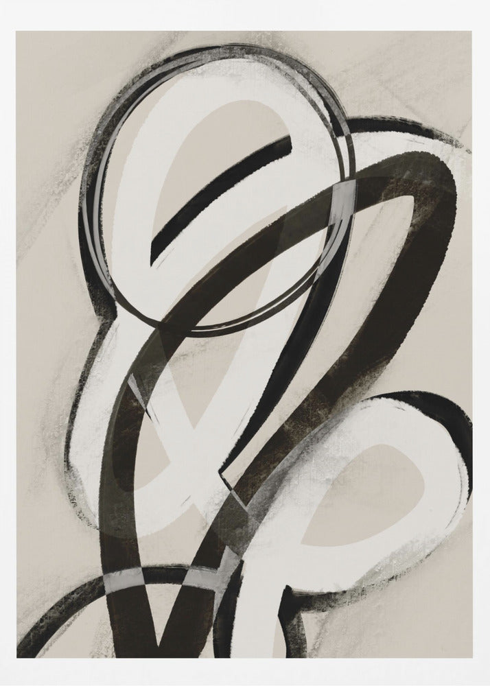 Black And White Strokes No 1 | Poster