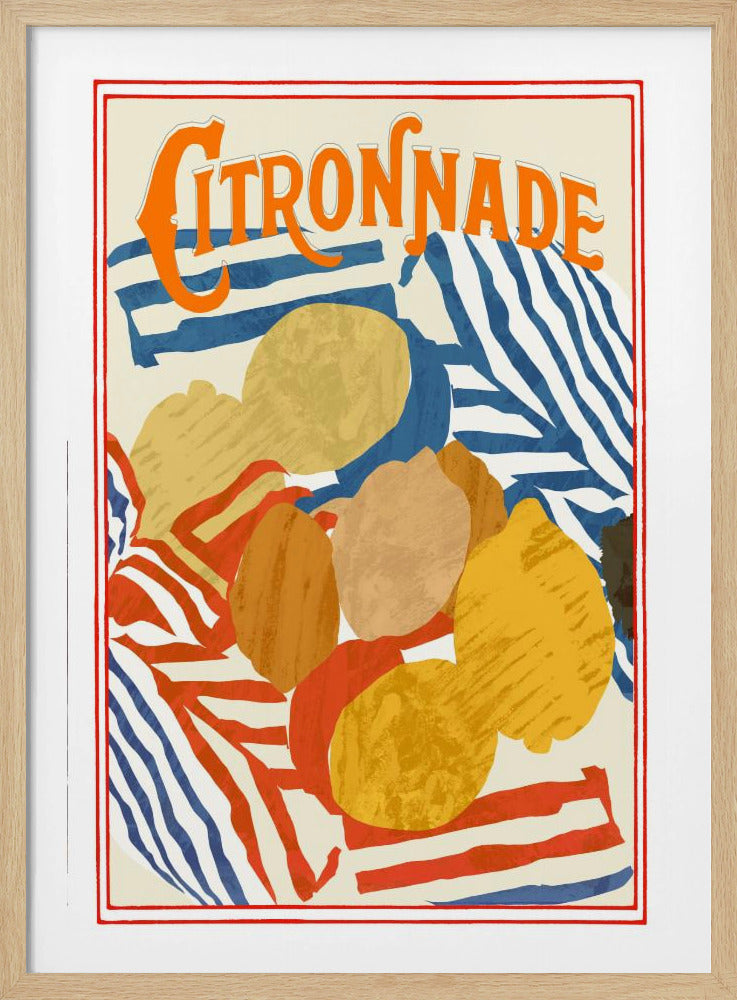 Citronblå och röd | Poster