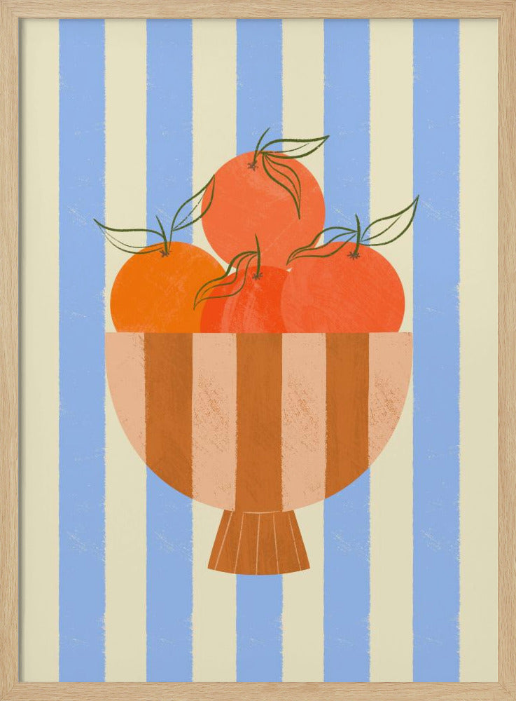 Schale mit Orangen | Poster