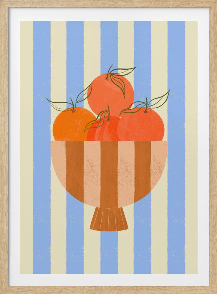 Schale mit Orangen | Poster
