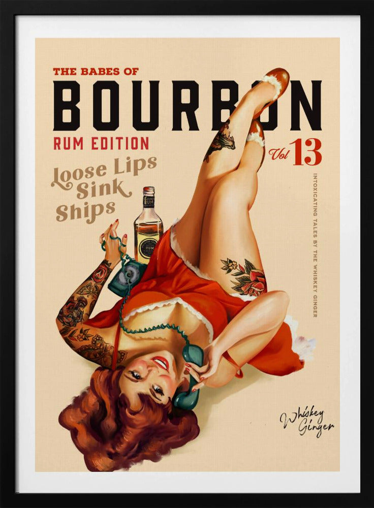 Babes of Bourbon Vol 13 Romdrickande Pinup Girl Konst | Poster
