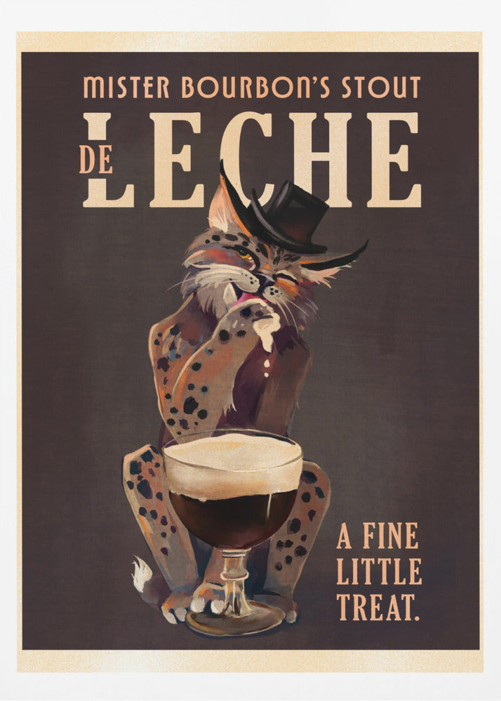 Bourbon De Leche Guinness-stil kattkonst | Poster
