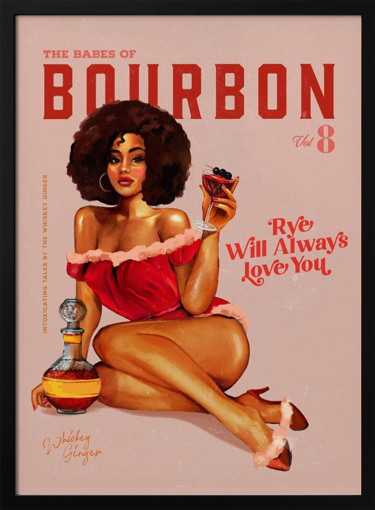 Babes of Bourbon Vol 8 Vintage Pinup Girl med Afro | Poster