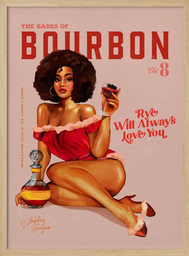 Babes of Bourbon Vol 8 Vintage Pinup Girl med Afro | Poster