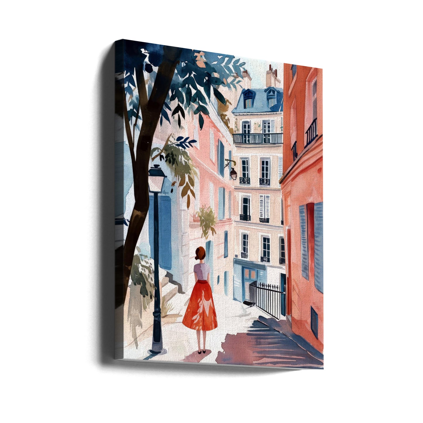 Digital målning i akvarell i Paris (3) | Canvas