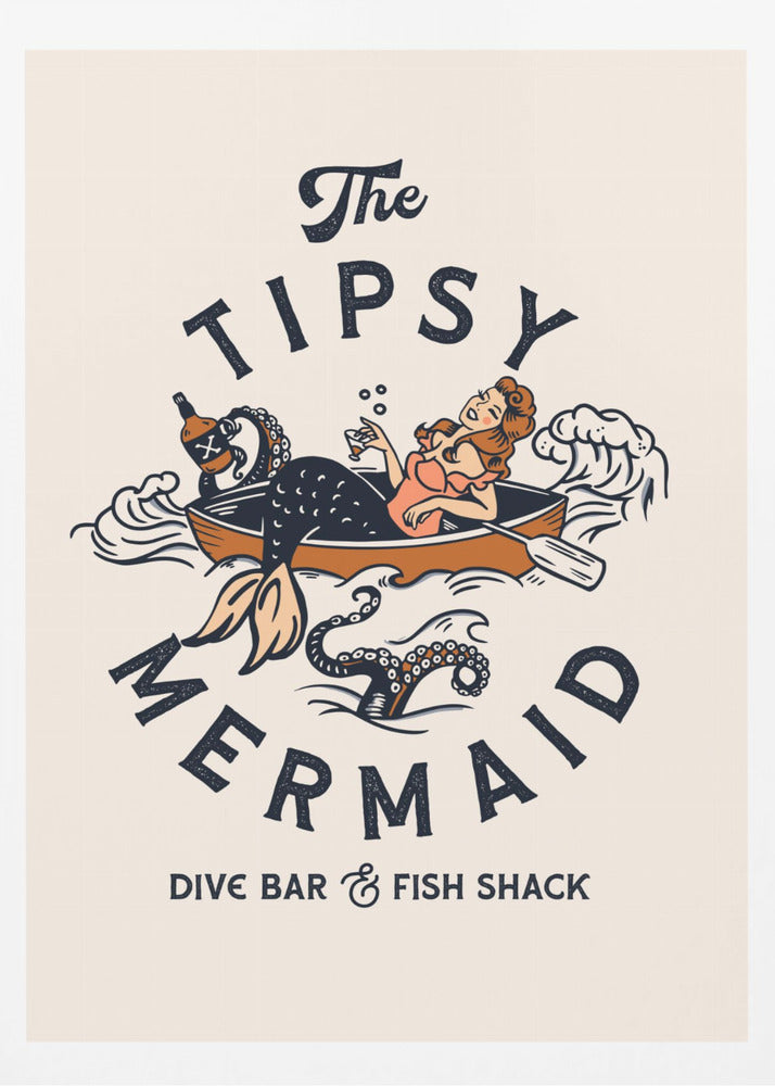 Tipsy Mermaid Dive Bar sjöjungfrukonst | Poster