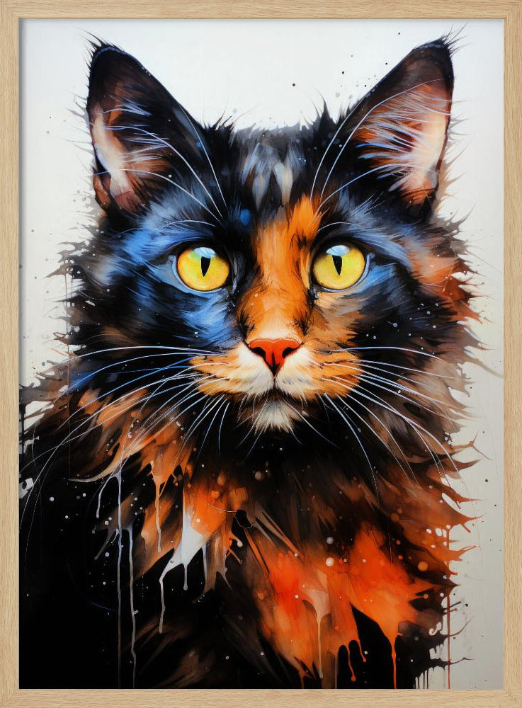Cat Jack akvarell djurkonst | Poster