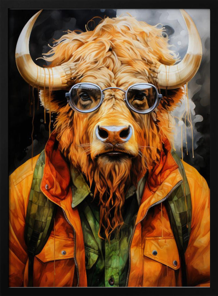 Büffel-Aquarell-Tierkunst | Poster