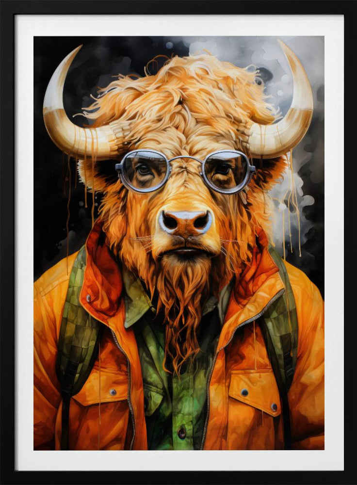 Büffel-Aquarell-Tierkunst | Poster
