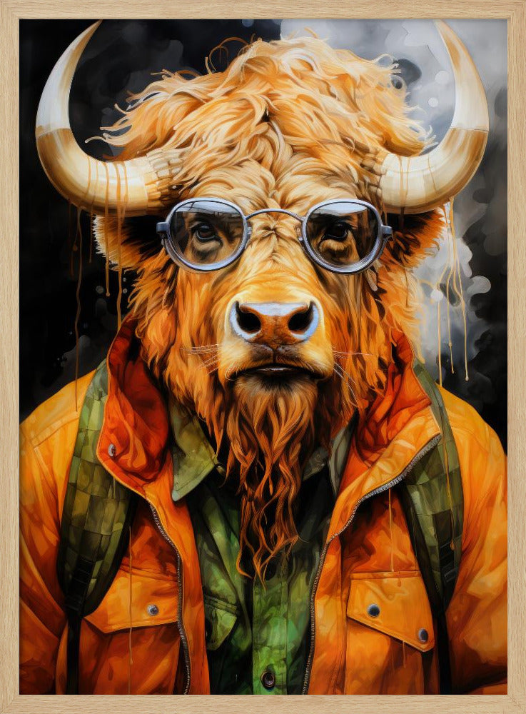 Büffel-Aquarell-Tierkunst | Poster