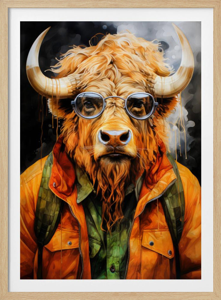 Büffel-Aquarell-Tierkunst | Poster