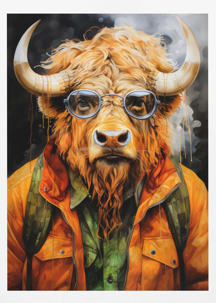 Büffel-Aquarell-Tierkunst | Poster
