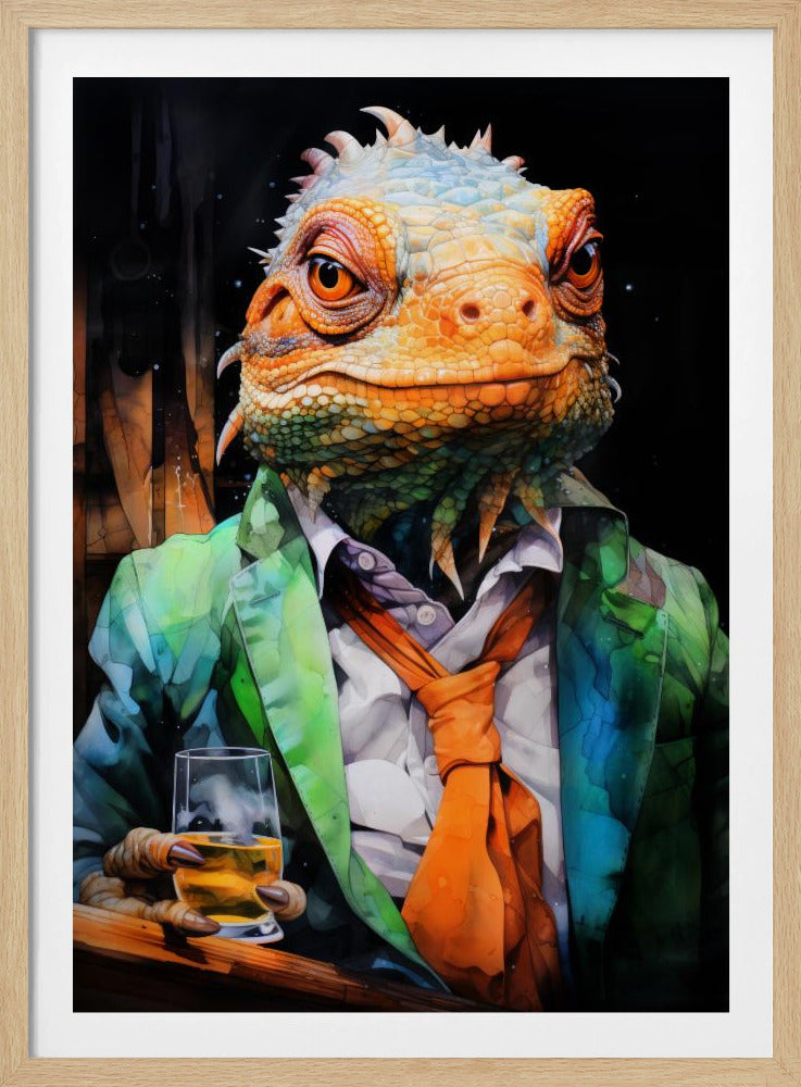 Chameleon Watercolor Animal Art | Poster