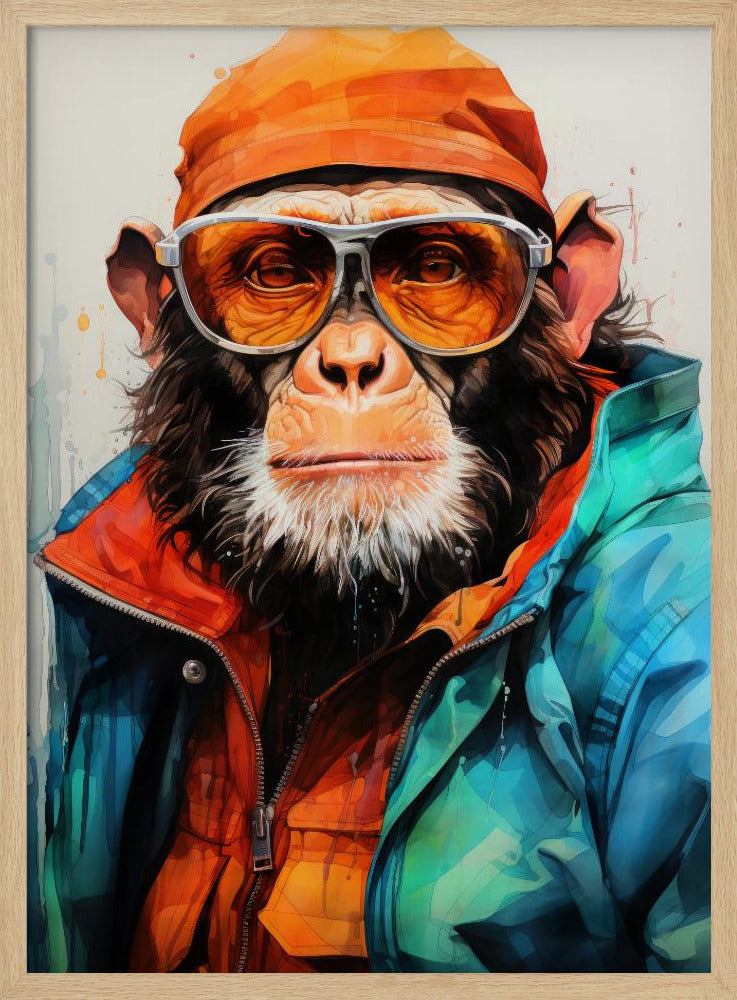 Gorilla Watercolor Animal Art | Poster