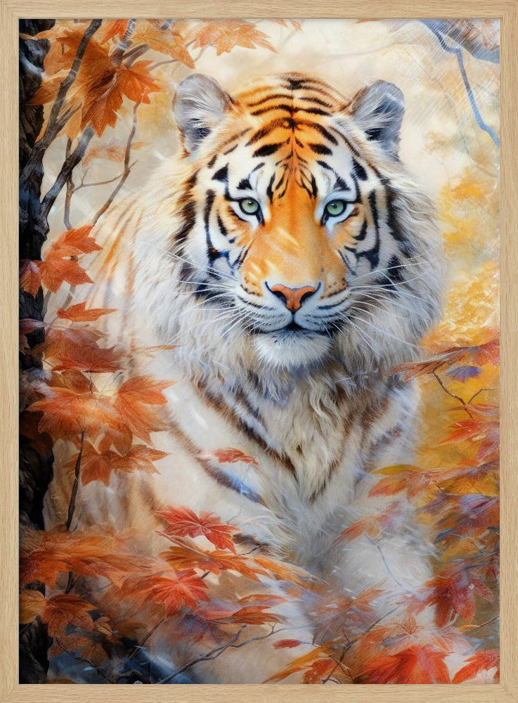Vit tiger akvarell djurkonst | Poster
